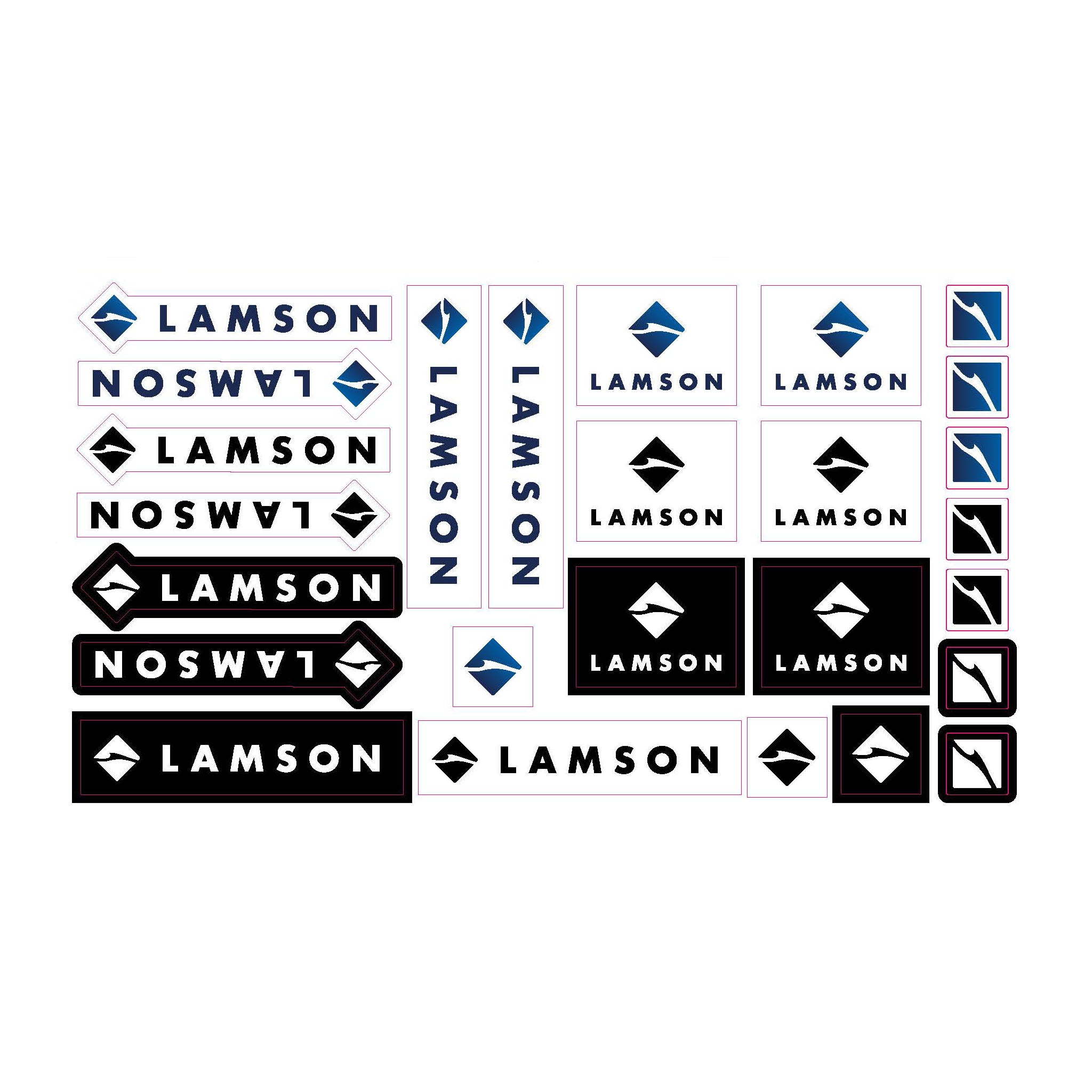 Assorted Logo Decal Sheet Accessories LAMSON