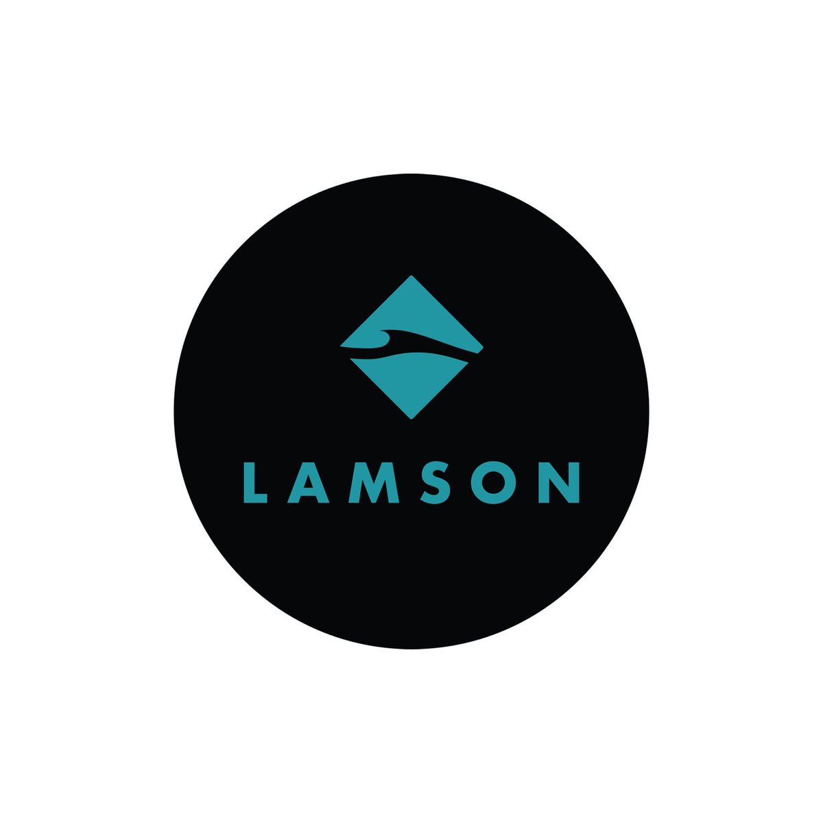 Round Sticker Accessories LAMSON Black and Turquoise