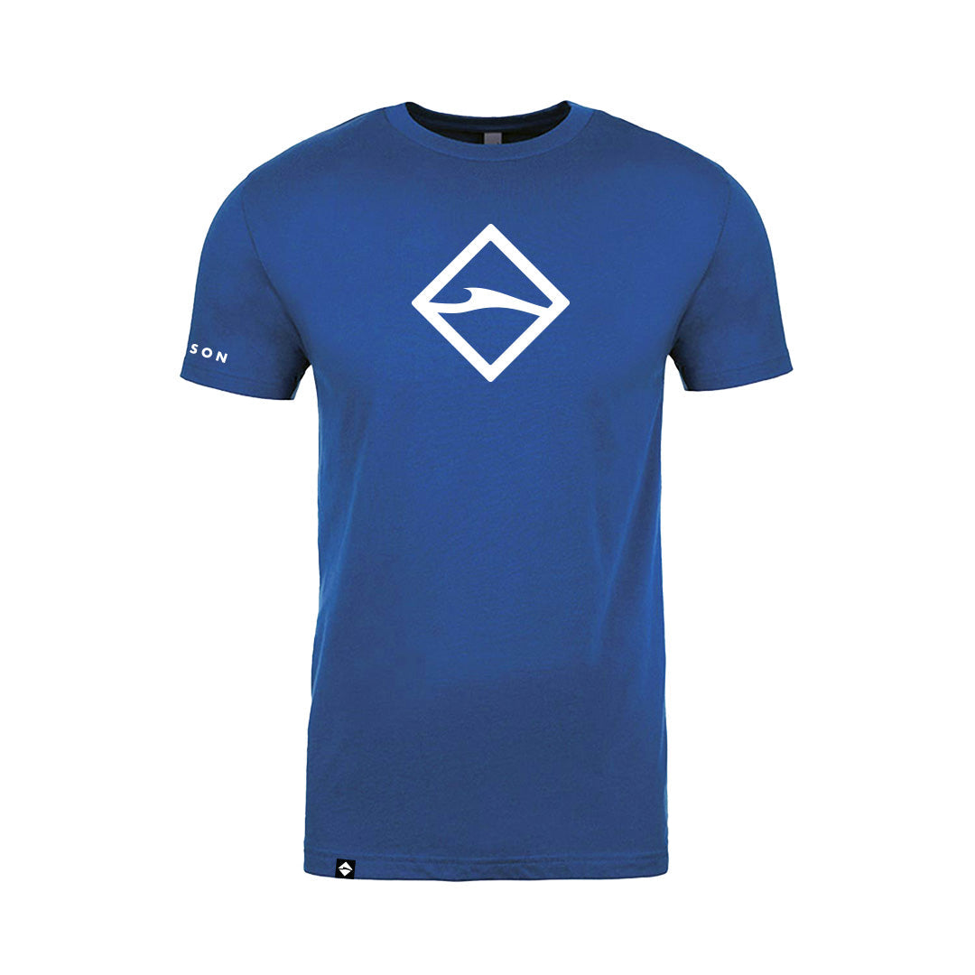 Diamond Logo T-Shirt - Heathered Blue Apparel LAMSON