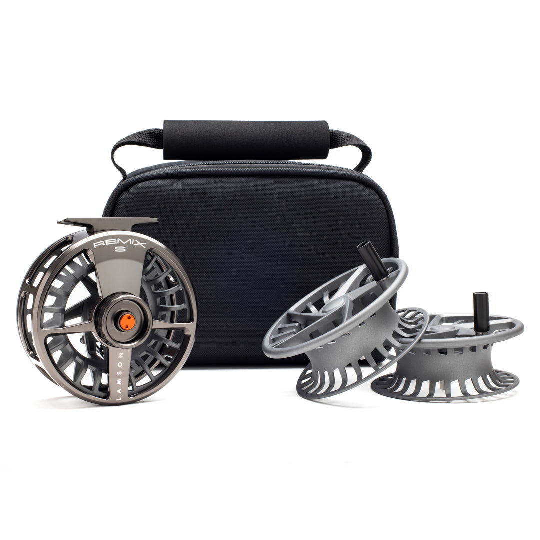 Remix S HD 3-Pack Fly Fishing Reel & Spools Reels LAMSON -7+ HD Smoke 3-Pack