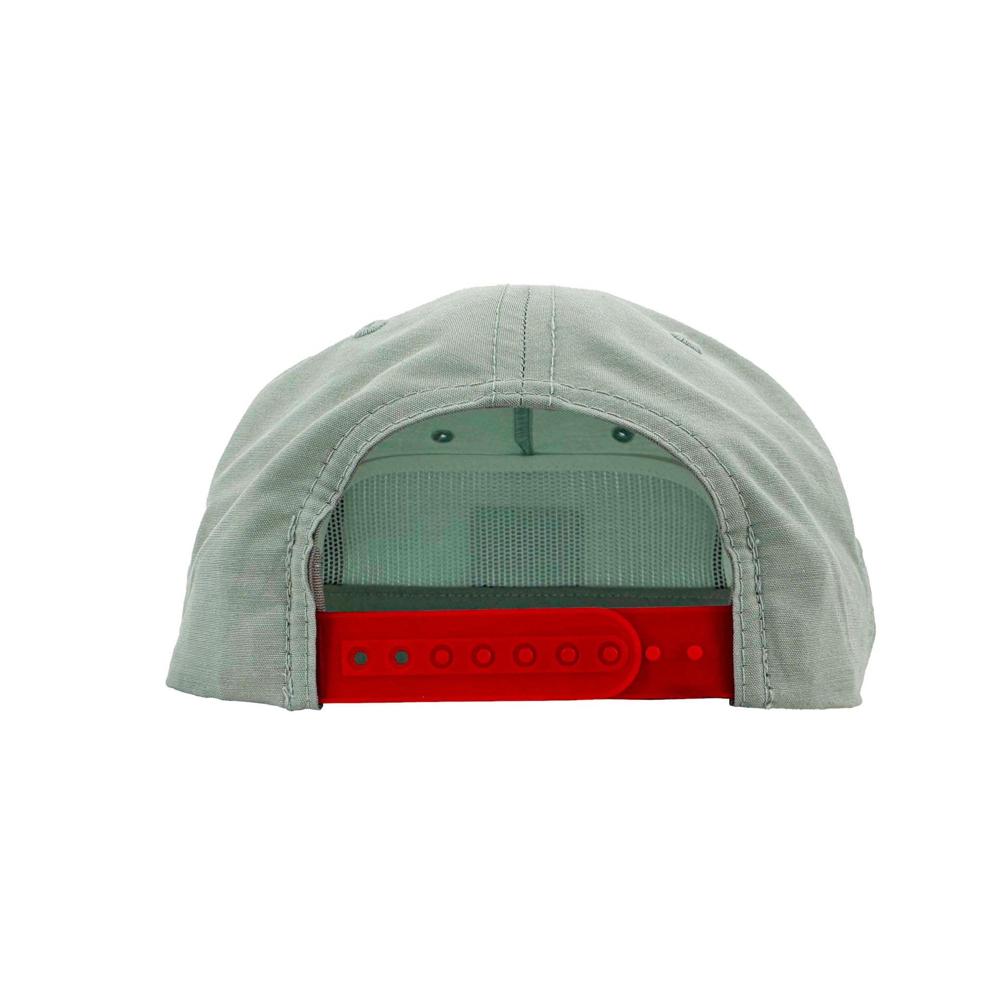 Flat Bill Rope Cap - Seafoam With Red Rope Apparel LAMSON   